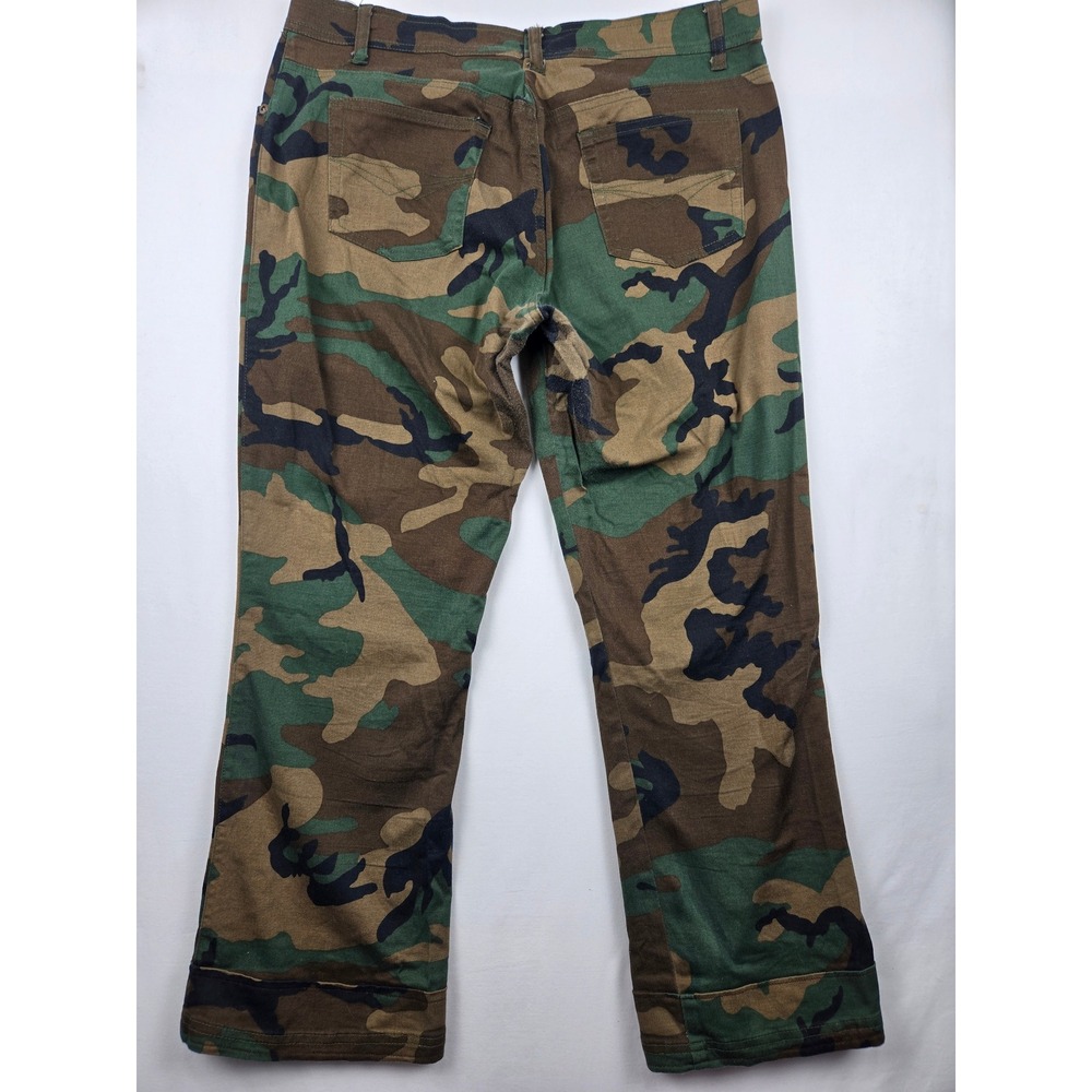 Rothco Camouflage Cargo Pants Women Size 15/16 Flare‎ Leg Cotton Blend